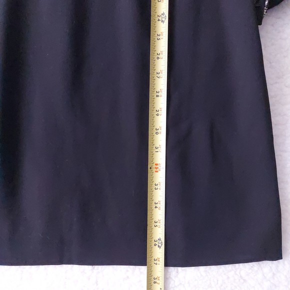 J. Crew Black Beaded Long sleeve Shift Dress Women's Sz 8 NWT - Picture 12 of 15